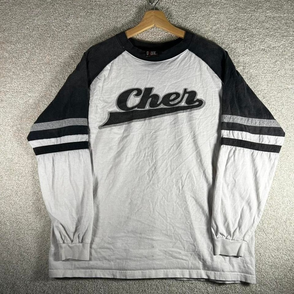 Vintage 1999 Cher believe black and white Giant long sleeve tee shirt tshirt
